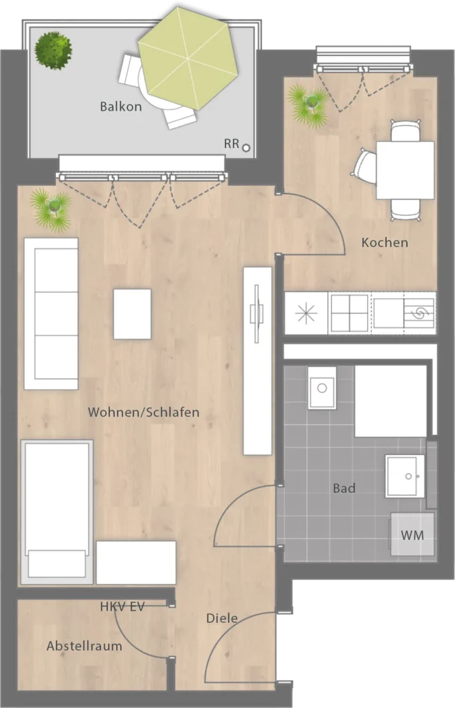 Grundriss Wohnung 1009
