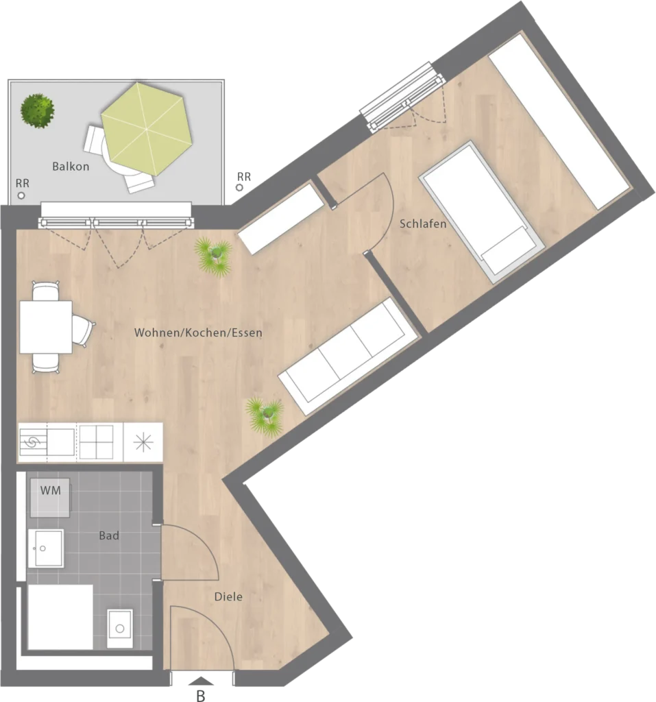 Grundriss Wohnung 1010B