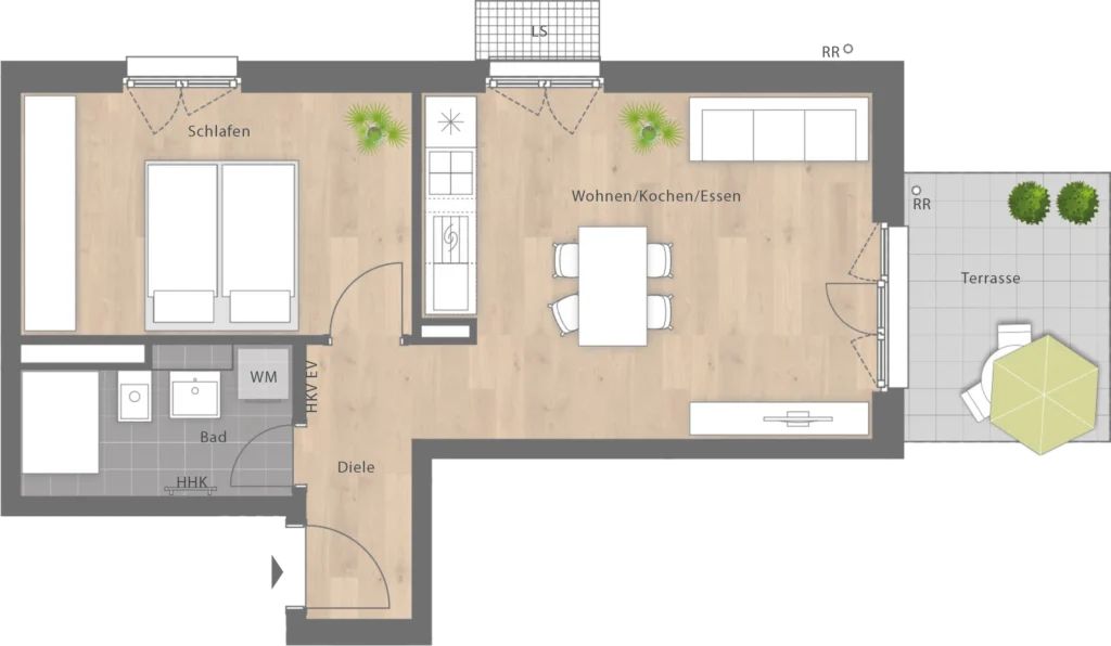 Grundriss Wohnung 402