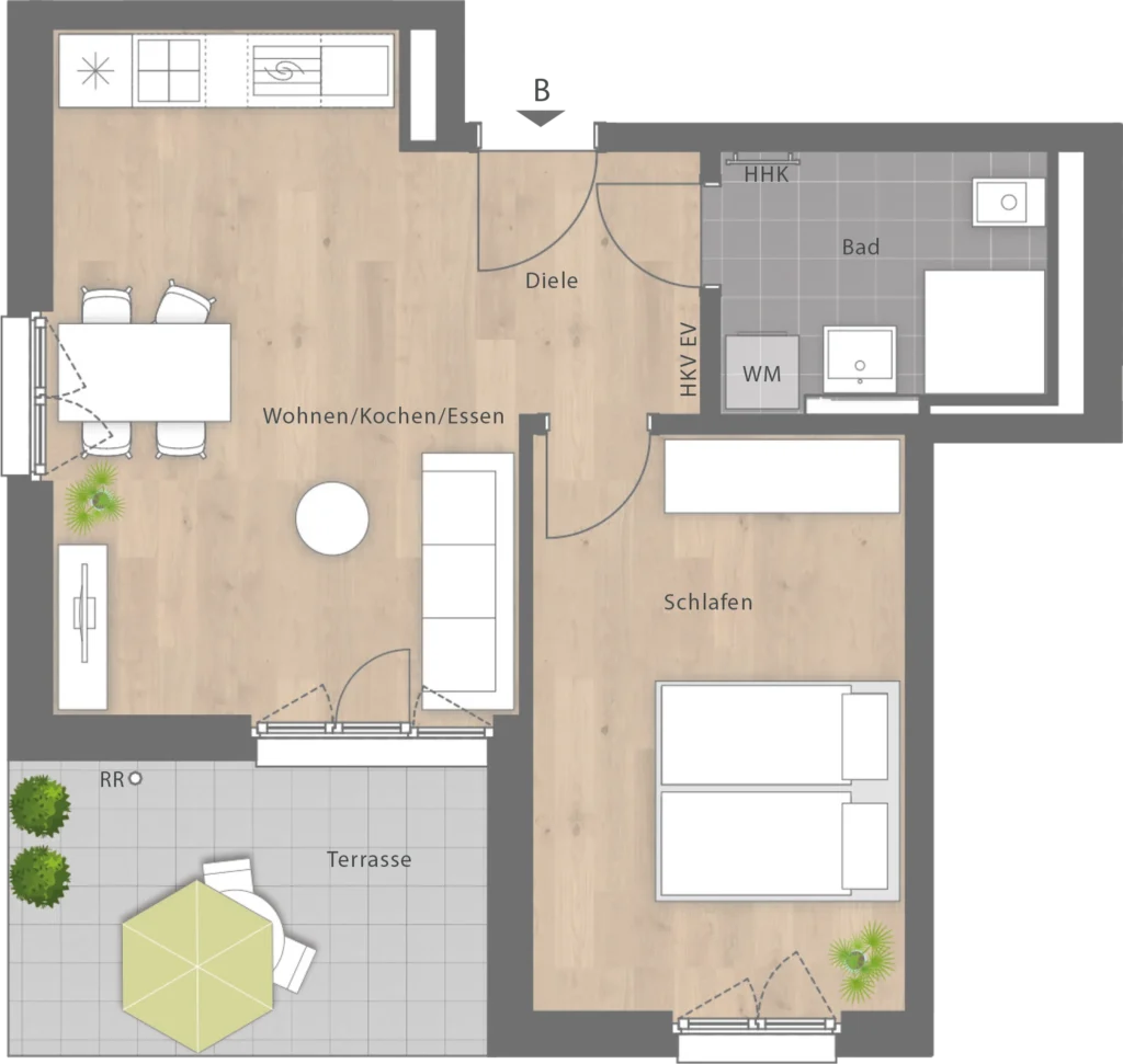 Grundriss Wohnung 405