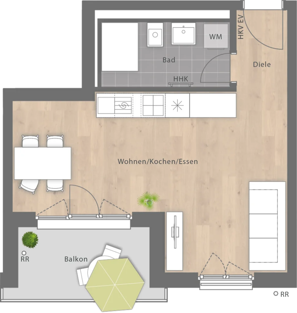Grundriss Wohnung 608