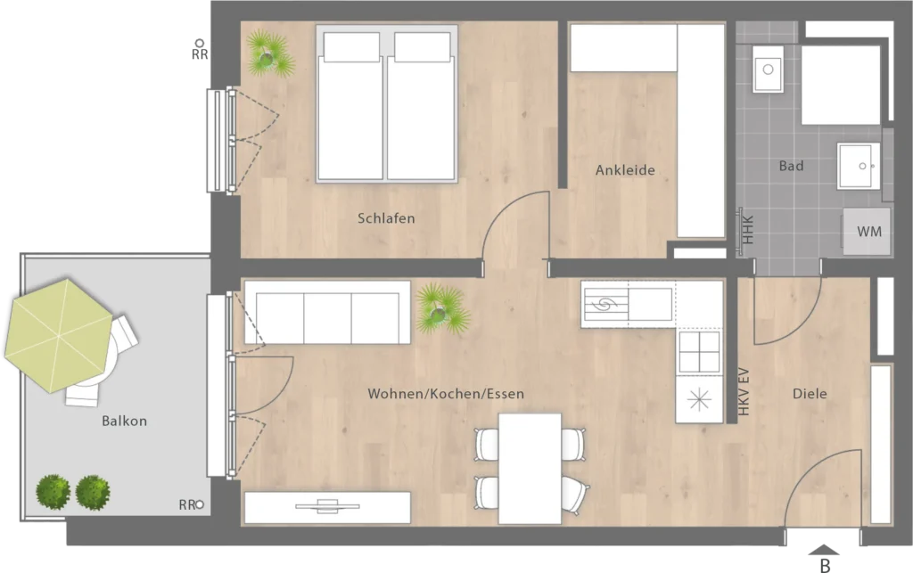 Grundriss Wohnung 610
