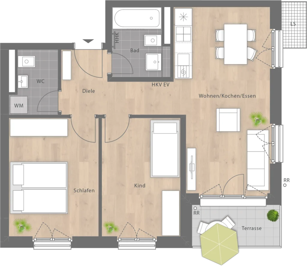 Grundriss Wohnung 703