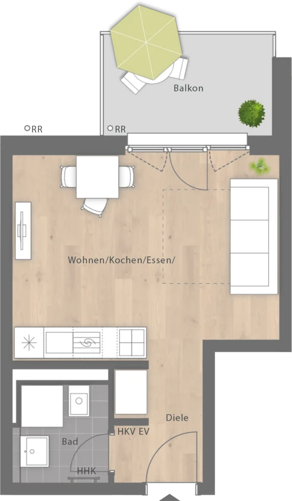 Grundriss Wohnung 723